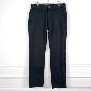 Volcom Chinos Black Mens Size 30 Flat‎ Front Casual Pants